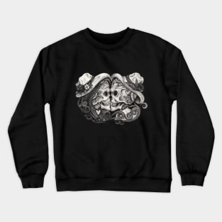 Sugar skull couple lovers day of the dead. Crewneck Sweatshirt